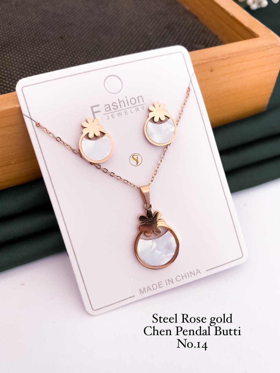 Steel Designer Rose Gold Chain Pendal Butti Manufacturers
